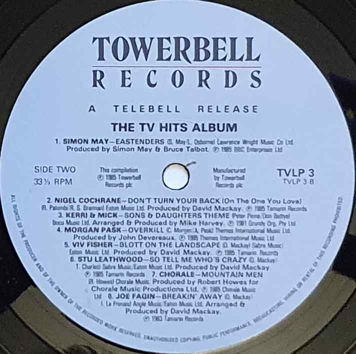 TVLP 3 The TV hits album Various from ITV, Channel 4 and Channel 5 library Label